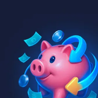 Magneticslots Cashback-Programm mit Sparschwein-Symbol